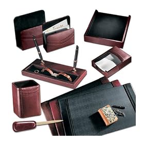 Millennium Leather Chief's 8-Piece Desk Set CL Small Leather