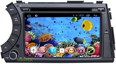 Tontek Quad-core 7" Android Navigation 4.4 Universal in Dash Car Multimedia System For SsangYong Actyon sports 2005-2013, Hd Touch Screen Car DVD Player Double Din GPS for Anroid Car Stereo Radio