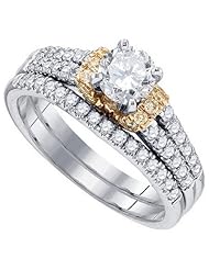 1.21CTW-DIA 0.50CTW-CRD BRIDAL SET