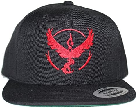Pokemon Go - Team Mystic, Valor & Instinct Hats - Quality Caps for all Teams (Black Yupoong Valor)