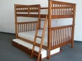 Bunk Bed Full over Full Mission style in Espresso with a Twin Trundle