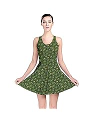 Polyester/Spandex Stretchy Feathers General Print Skater Dress 