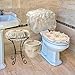 Violet Linen Luxurious and Elegant - Eden Lace Style Bathroom Tissue Box Cover - Beige