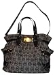 Michael Kors Purse Handbag Gansevoort Large North South Tote Beige/Black/Black