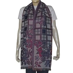 Rectangular Wool Scarf Clothes for Winter Handcrafted