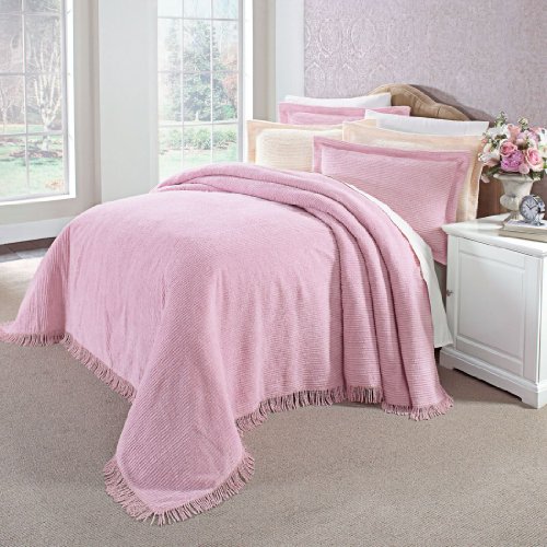 BrylaneHome Cotton Chenille Bedspread (PINK,FULL) BrylaneHome Cotton Chenille Bedspread (PINK,FULL)