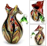 100% Handcraft Murano Glass Art Stripe Trefoil