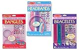 Melissa & Doug Girl's DYO Accessories Bundle - Bracelets, Headbands and Bangles