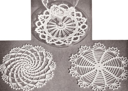 Vintage Crochet PATTERN to make - Mini Doily Snowflake Coasters Victorian Christmas Ornaments Decorations. NOT a finished item. This is a pattern and/or instructions to make the item only.