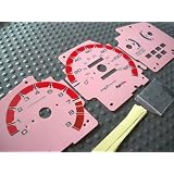92 93 94 95 Honda Civic EX LX SI Manual Transmission Cluster Gauge Faces Red Pink by Matrix