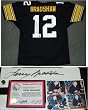 Terry Bradshaw Signed Throwback Black Custom Jersey - Pittsburgh Steelers NFL Football