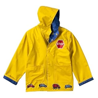 Boys' Outerwear Wippette Kids' Yellow Transportation Rain Jacket