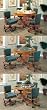 5 Piece Three-in-One Oak Dining Table Set with Arm Chairs By Coaster Furniture