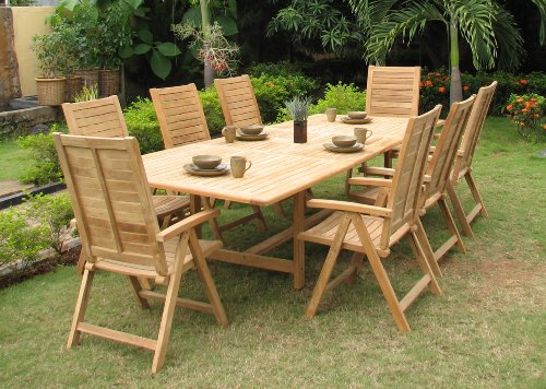 7pc Penbryn Outdoor Patio Teak Dining Table Set Furniture By Azzurro Living product image