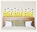 DZT Sunflowers & Butterflies in Fence Print PVC Removable Wallpaper Wall Decal Stickers