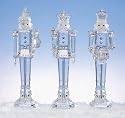 Pack of 3 Icy Crystal Christmas Nutcracker Table Top Figures