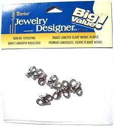 10mm Brass Nickel Lobster Clasp