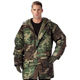 Woodland Camouflage Down N-3B Parka Jacket by Galaxy Army Navy