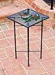Winter Chickadees Square Glass Table Winter Chickadees Square Glass Table