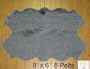 Faux Sheepskin Fur Pelt 8' x 6' (GREY)