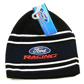 NASCAR Ford Racing Cuffless Beanie // Black Navy