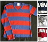Mens Long Sleeve V-Neck Waffle Shirt/Sweater in 4 Colors sizes M-XXL. Ladies, too!!