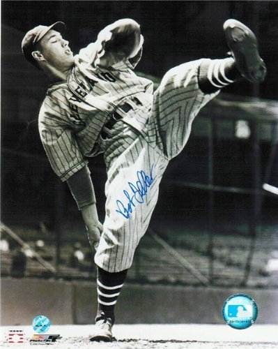 Bob Feller Autographed/Hand Signed Cleveland Indians 8x10 Photo