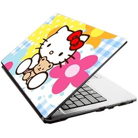 Hello Kitty Pink Cute Skin for Netbook fits Asus Acer Dell HP GW mini laptop notebook