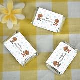 Twins 1 Boy and 1 Girl African American - 20 Mini Candy Bar Wrapper Sticker Labels - Personalized Baby Shower Favors
