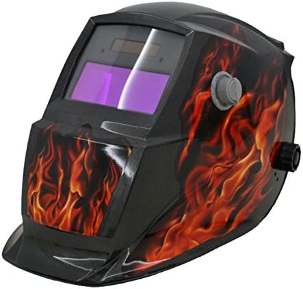 JEXONA Solar Power Auto Darkening Welding Helment 7006 Color Black and Fire