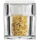Edible Gold Leaf Flakes in Clear Acrylic Cube Shaker. 100mg. by Gold Gourmet