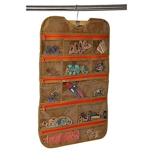 Krio Designs Beige Double Sided Hanging Jewellery Wardrobe