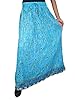 Women's Crinkle Broomstick Hand Block Printed Indian Gypsy Long Skirt