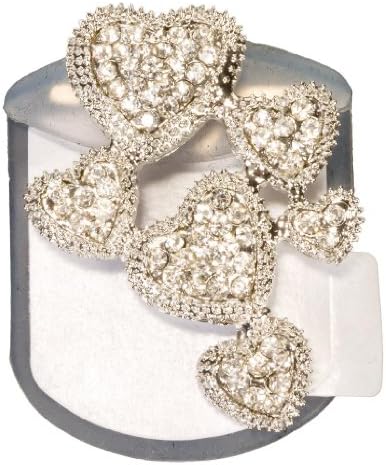 Clear Hearts Bling Backs Crystal Rhinestone Heels Flats Shoe Jewelry
