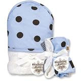 Trend Lab 21008 MAX DOT BOUQUET SET - HOODED TOWEL (# 101287) AND 5 PACK OF WASH CLOTHS (# 101269)