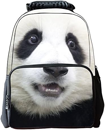 Unisex School Backpack Bags 3D Animal Print Felt Fabric Hiking Daypacks (Panda)