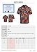 Hawaiian Print Lightweight Short Sleeve Button Up Shirt Black Size M