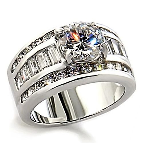 Bianca: 5.2ct Russian Ice on Fire CZ 3 in 1 Stacked Bridal Wedding Ring Set, 3068, 925 Silver