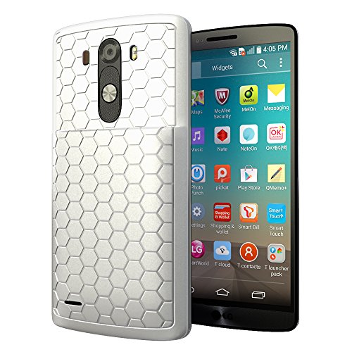 LG G4 Extended Battery Case. Hyperion LG G4 Extended Battery HoneyComb TPU Case / Cover (Fits Hyperion 6000mAh Extended Battery) [2 Year No Hassle Warranty] (CASE ONLY. Does not include battery) **Hyperion Retail Packaging** - WHITE
