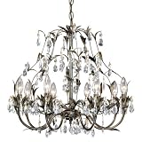 Laura Ashley HLVH0884 Lavenham 8-Light Chandelier, Architectural Bronze