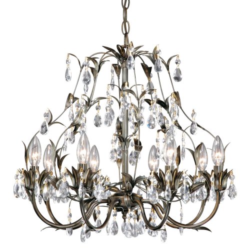 Laura Ashley HLVH0884 Lavenham 8-Light Chandelier, Architectural Bronze
