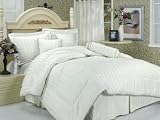 Retail Furnitures item: 7Pcs Full Ivory Lexington Stripe Bed in a Bag Comforter
