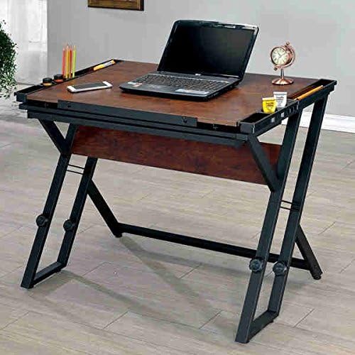 Furniture of America Robbie Modern Height Adjustable Drafting Office Desk