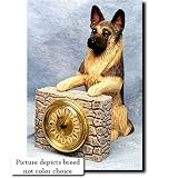 BLACK with TAN POINTS German Shepherd Dog Mantle Clock