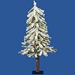 36" Pre-Lit Flocked Alpine Christmas Tree - Clear Lights