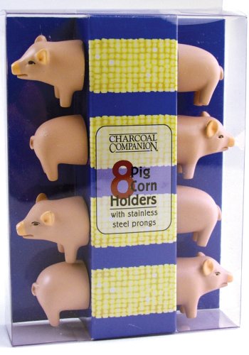 Charcoal Companion Pig Corn Holders - 4 Pairs