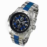 Armourlite ShatterProof Scratch Resistant High Impact Glass Police Blue Edition H3 Tritium 100m Watch