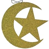 Glitter Moon and Star Hanging (Glitter Gold)