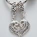 Mother Daughter Breakaway Heart Set Sterling Dangle Charm