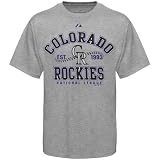 MLB Majestic Colorado Rockies Ash Dial It Up T-shirt MLB Majestic Colorado Rockies Ash Dial It Up T-shirt
